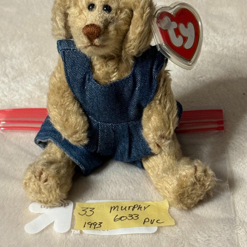1993 ty baby murphy 6033 (9 inch) 2nd Generation Hang tag *Rare*